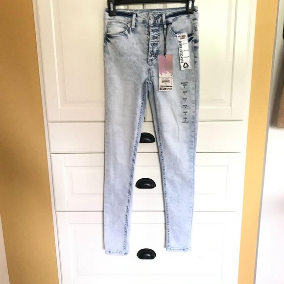 Blue Spice High Rise Skinny Jeans Blue 
